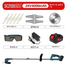 와이어 제초기 무선 관리기 1개, 강화판 24v--4000mAh 일충 A
