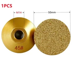 1Pc M14 Brazed 다이아몬드 플랫 그라인딩 헤드 2 인치 50mm 연마 연마 패드 대리석 화강암 조약돌 그라인, 01 M1445