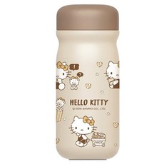 StarR 고양이 캐릭터 미니 보온 텀블러 3734, 커피, 1개, 320ml