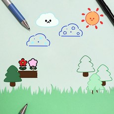 도형 그리기 모양자 템플릿 4P 초등학생 학습용 자 미술 준비물 도구 20125622Ad, 1g