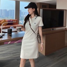 couyor 봄여름 화이트 폴로 원피스 여름 빅사이즈 원피스
