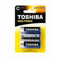 TOSHIBA C 尺寸鹼性電池 LR14/1.5V 高功率 無汞無鎘, 2個, LR14GCP BP-2