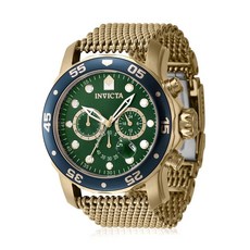 Invicta Pro Diver 스테인리스 스틸 남성용 쿼츠 시계 - 48mm 골드 / 그린 모던. 203750