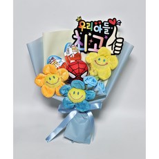 스파이더맨 킨더조이 스마일꽃 인형 꽃다발 토퍼(피켓), 1개, 아들피켓