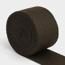 패션스타트 롤 데일리 솔리드 가방끈 웨이빙끈 38mm X 45m, 1개, 다크브라운
