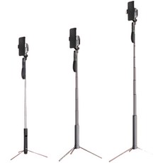 手機自拍桿 落地式手機支架 手持雲台穩定器拍照 直播三腳架, 黑色, A21, 1個