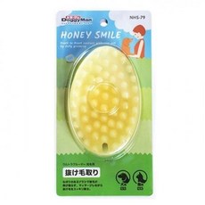 도기맨마사지브러쉬(NHS-79), 1개, 노란색