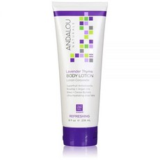 Andalou Naturals 바디 로션 라벤더 타임 리프레싱 236.6ml(8액량 온스) 1팩, 1, 236ml