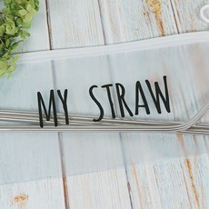 개방형 휴대용 빨대 케이스 파우치 Project Nopackage, 상세페이지 참조, 1개