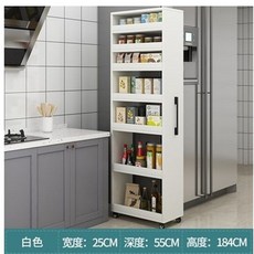 냉장고 틈새 이동식 수납장 틈새장 폭좁은 서랍장 3단, 따뜻한흰색25x55x184높음
