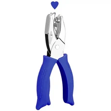 소프트 그립이 있는 휴대용 루즈 리프 펀치 오각형 별 모양 펀칭 플라이어 하트 8mm 종이 공예 도구, 01 heart shape