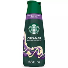 [미국직배송]스타벅스Starbucks 화이트 초콜렛 모카 크리머 Starbucks White Chocolate Mocha Creamer, Creamer-White-Chocolate-Mocha-28oz, 828ml, 1개, 1개입