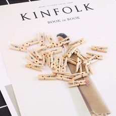 사진 메모걸이 미니 나무집게 빈티지감성