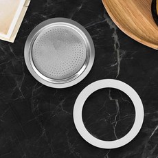 Cloudpower 실리콘 개스킷 교체용 씰 밀폐 밀봉 링 커피 에스프레소 모카 스토브탑 포트 실리콘(2컵+체) 140353 7821891758