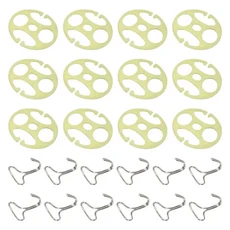 24pcs 자동차 좌석 커버 매화 플레이트 금속 후크 플라스틱 척 및 대 한 클립, 01 Beige