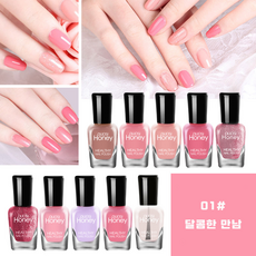 수성 네일 폴리시 빠른 건조 논버닝 벗겨짐 초보자용 매니큐어, 1개, 3g, 01# 오후의 시간