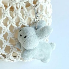 미피 브루나 패밀리 토끼 가방고리 인형 키링 그레이