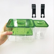 영아쿠아 투명 그린 2단 레이어 구피 치어 분리 부화통, 1개