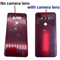 LG V40 후면 배터리 커버 하우징 수리 부품 (접착 도어 포함), 02 Blue no lens