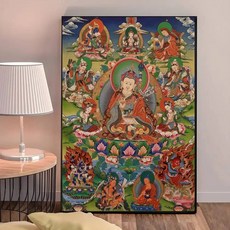 불교 보살 신 포스터 거실 카페 캔버스 빈티지 스타일 만화 그림 아트 홈 벽장식, H. z8