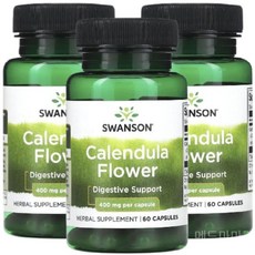 SWANSON Calendula 스완슨 금잔화 꽃 카렌듈라 메리골드 마리골드 60캡슐 3개