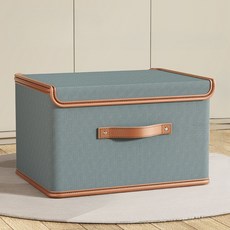 바바이인 고급 접이식 덮개형 다용도 수납 정리함, 4개, 그레이