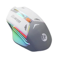 G550雙模無線藍牙滑鼠，三檔DPI可調，輕音舒適按鍵，升級遊戲六鍵，附贈機甲滑鼠墊, 太空灰『2.4G無線單模』充電版◆遊戲芯片/靜音按鍵/三檔DPI, 550機甲