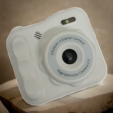 兒童數位相機 復古CCD 便攜自拍 5000萬畫素, 1個, 白色8倍變焦美顏補光多種濾鏡256G記憶體卡豪華禮包禮盒裝