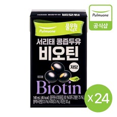 풀무원 서리태 콩즙두유 비오틴 (140mlX24입), 140ml