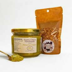 Ksana Choco Handmade 스프레드 크사나 초코 피스타치오 크림 67% 터키산 12.3온스 팜유 무첨가 수제 구운 카다이프 포함 두바이 초콜릿에 딱 맞는 제품