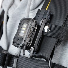 《tevc》工程師工具 快扣工作燈 LED工作燈 TYPE C充電 胸前照明 頭燈 田島 TAJIMA, 1個, LED快扣工作燈+快拆座, 黑