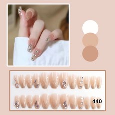 DAEWON 네일팁 젤 인조손톱 네일아트 셀프네일 24P, 1개, 440