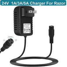 Razor E200 Dirt Quad Pocket Mod 및 Sports 충전기 3구 24V 1A 어댑터 전원, 02 US PLUG, 01 24V 1.5Amp