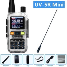 바오펑 UV 5R 미니 5W 무전기 2개입 블루투스 NOAA 날씨 채널 야외 사냥용 USB, USB 플러그, Add 771 Antenna