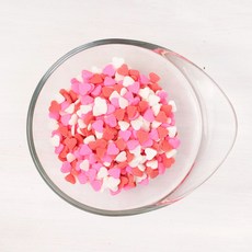 달곰베이킹 슈가스프링클 삼색하트, 20g, 1개