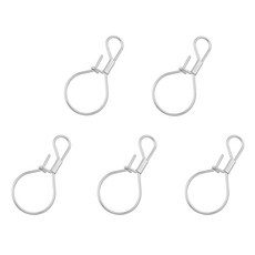 [ 1127624 ] 지앤링 5피스 스테인리스 스틸 낚시 잠금 클립 싱글 마우스 버클 소형 72mm 실버 장비 액세서리 보트 바다 제품 루아 태클 낚시용, [ 1127624 ] 지앤링 5피스 스테인리스 스틸 낚