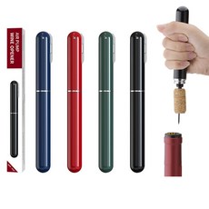 러빙랩 초간편 진공 에어펌프 와인오프너 코르크 따개, 블랙, 1개