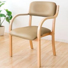 아이리스 플라자 의자 의자 넓은 자리면 피곤하지 않다 엉덩이 친화적 잡기 쉬운 안락 스택 다이닝 의자 공구 포함 나무 베주 STKC-795