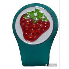 Volkmi高爾夫矽膠帽夾男女通用球標記／時尚帽夾配件，隨機出貨增添樂趣, 草莓綠, 1個