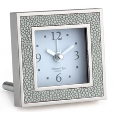 Addison Ross 배터리 알람 시계 - 무소음 스위프 컴팩트하고 세련된 침대 옆 벨벳 뒷면 디자인/가정 및 사무실 장식 그레이 샤그린 186931 8539167659, Gray