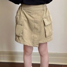 女童工裝短裙，兒童春夏秋季韓版時髦半身裙