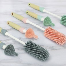 안심실리콘 일자젖병 꼭지솔 세트, 1개