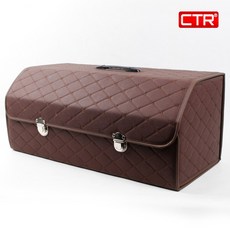 CTR 자동차 가죽 트렁크정리함 신발장 수납 박스 CT, 브라운