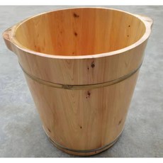 香柏木質泡腳桶 40cm 家用熏蒸洗腳木桶 保溫足浴桶, 40直邊桶, 1個