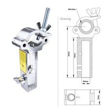 【控光後衛】KUPO KCP-877 60mm單臂扣含28mm母孔快速插座, 1個