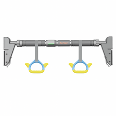 室內單杠 引體向上器 門上單杠 健身器材 門框單杠 練背肌 練胸肌 重訓 免打孔 吊單杠, 【陞級防滑款】119-140cm+吊環