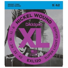 D'Addario EXL120 電吉他弦 09-42, 1個, EXL120 粗細 09-42