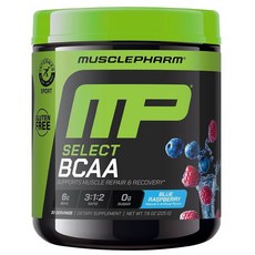 MusclePharm Essentials BCAA 파우더 운동 후 회복 음료 블루 라즈베리 30회 분량, 1개, 225g