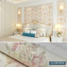 꽃무늬 플라워 금박 수입 자착용 엔틱 비접착식 천장용, JA713-1m화이트