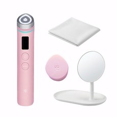 메디큐브 에이지알 부스터 프로 핑크 + 캡 + 메디큐브 정품 스탠드 거울 + 클리너 융 구성